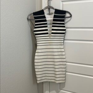 Bec & Bridge Black and White Bodycon Mini Dress